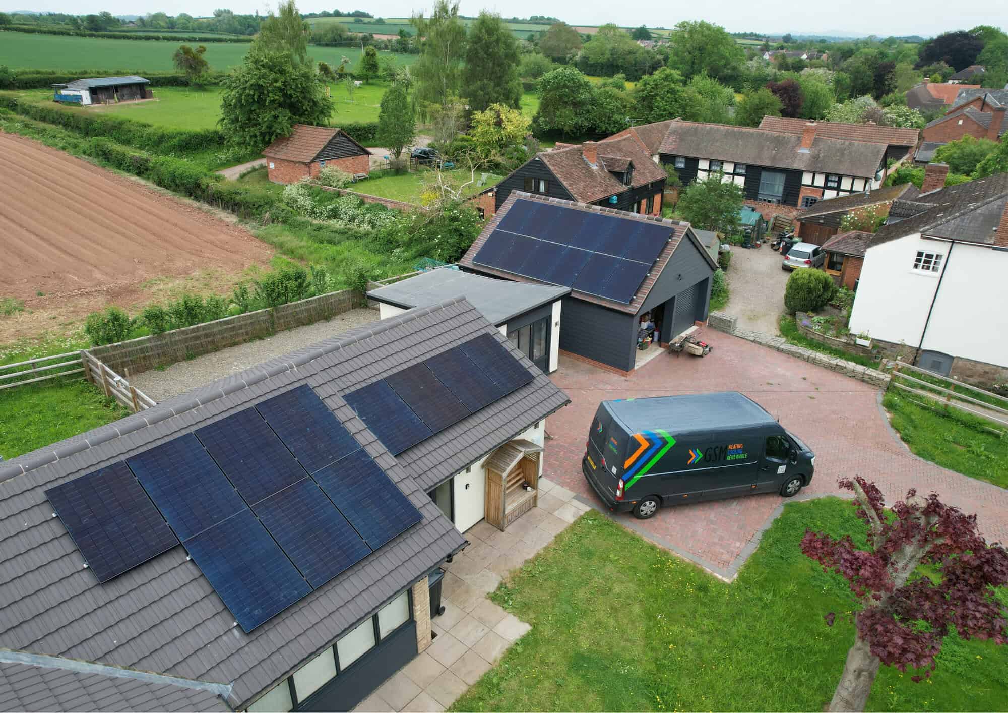 3 roof domestic solar panel installation by GSM.